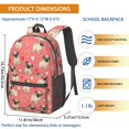 thumbnail image 3 of Pug and Hearts Pink Pattern 17" School Backpacks for Teens,Waterproof Oxford Fabric,S-Shape Padded Straps for School,Travel,Hiking,Camping, 3 of 6