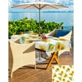thumbnail image 5 of Hokiten Outdoor Tablecloths with Umbrella Hole & Zipper, Sunflower 60 x102 Inch Rectangle Tablecloths, Yellow Summer Floral Watercolor Waterproof Table Cloth, Patio/Pool/Picnic Table Covers, 5 of 7