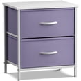 thumbnail image 1 of Sorbus 2 Drawers Nightstand Chest End-Table - Purple, 1 of 9