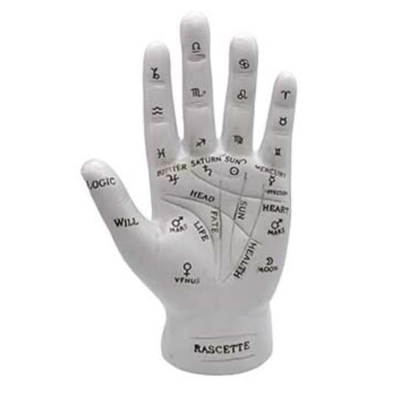 AzureGreen RP715 7 in. Palmistry Hand