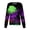 Green #76, variant on Womens Halloween Scrub Tops Bat Castle Long Sleeve Funny Medical Uniform Skeleton Candy Spooky Button Down Medical Scrubs, M