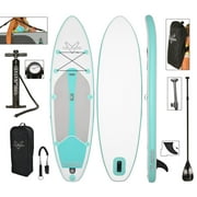 Vilano Journey Inflatable 10' SUP Stand up Paddle Board Kit, Includes Pump, Gauge, Paddle, Leash and Backpack