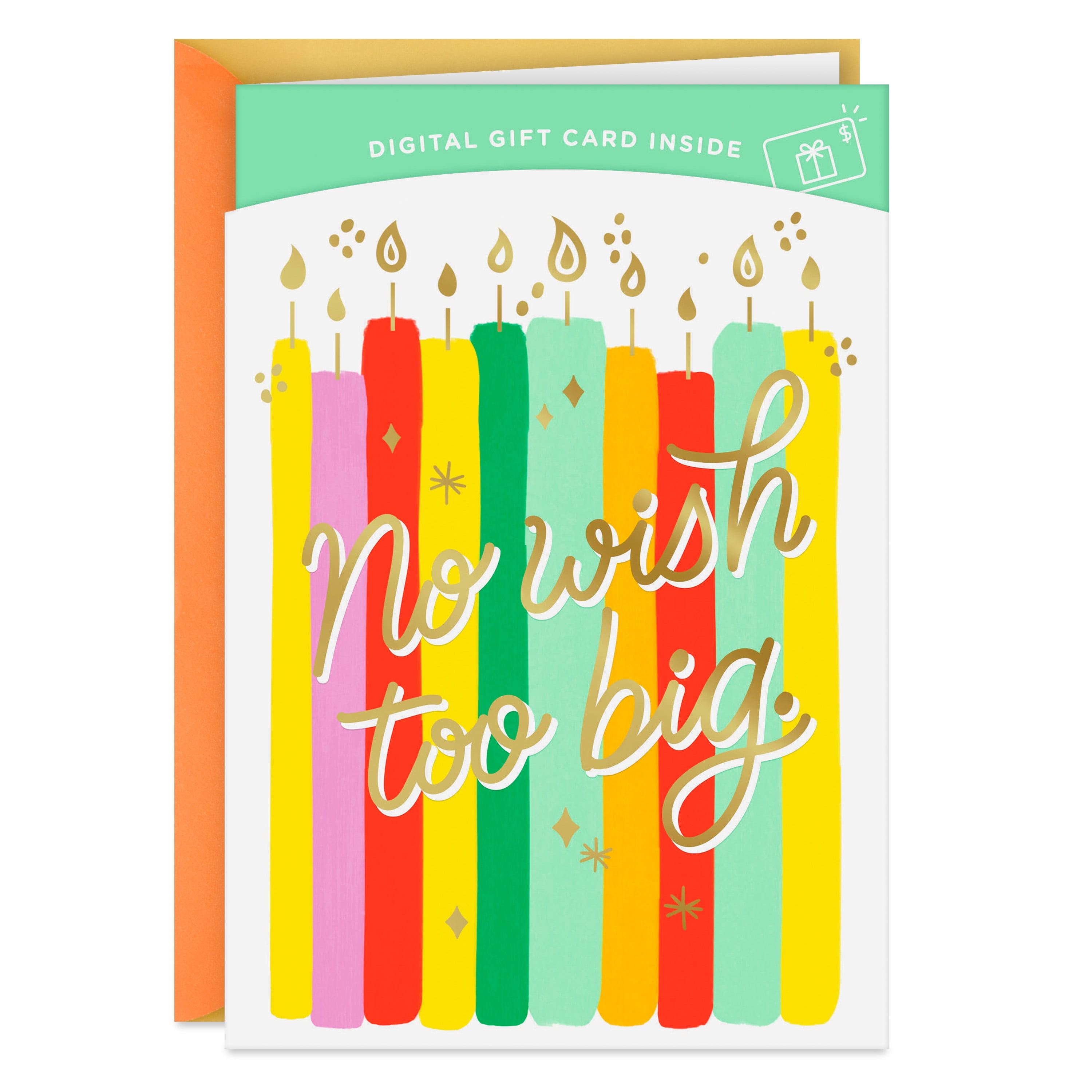 Hallmark Gift Card Greeting Birthday Card (No Wish Too Big)