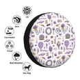 thumbnail image 4 of Sikiie Lavender Flowers PVC Leather Spare Tire Wheel Cover Spare Tire Cover, for Car Truck SUV Camper Trailer Universal Fit(14-17in)-17 inch, 4 of 6