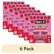 (6 pack) That's It. Crispy, Gluten-Free, Organic Apple + Strawberry Crunchables, 6 Count