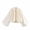 White, variant on Long Puffed Sleeve Bomber Jacket For Women Zip-Up V-Neck Front Pleated Cropped Tops Fall Casual Elegant Fashion Crop Outerwear Top