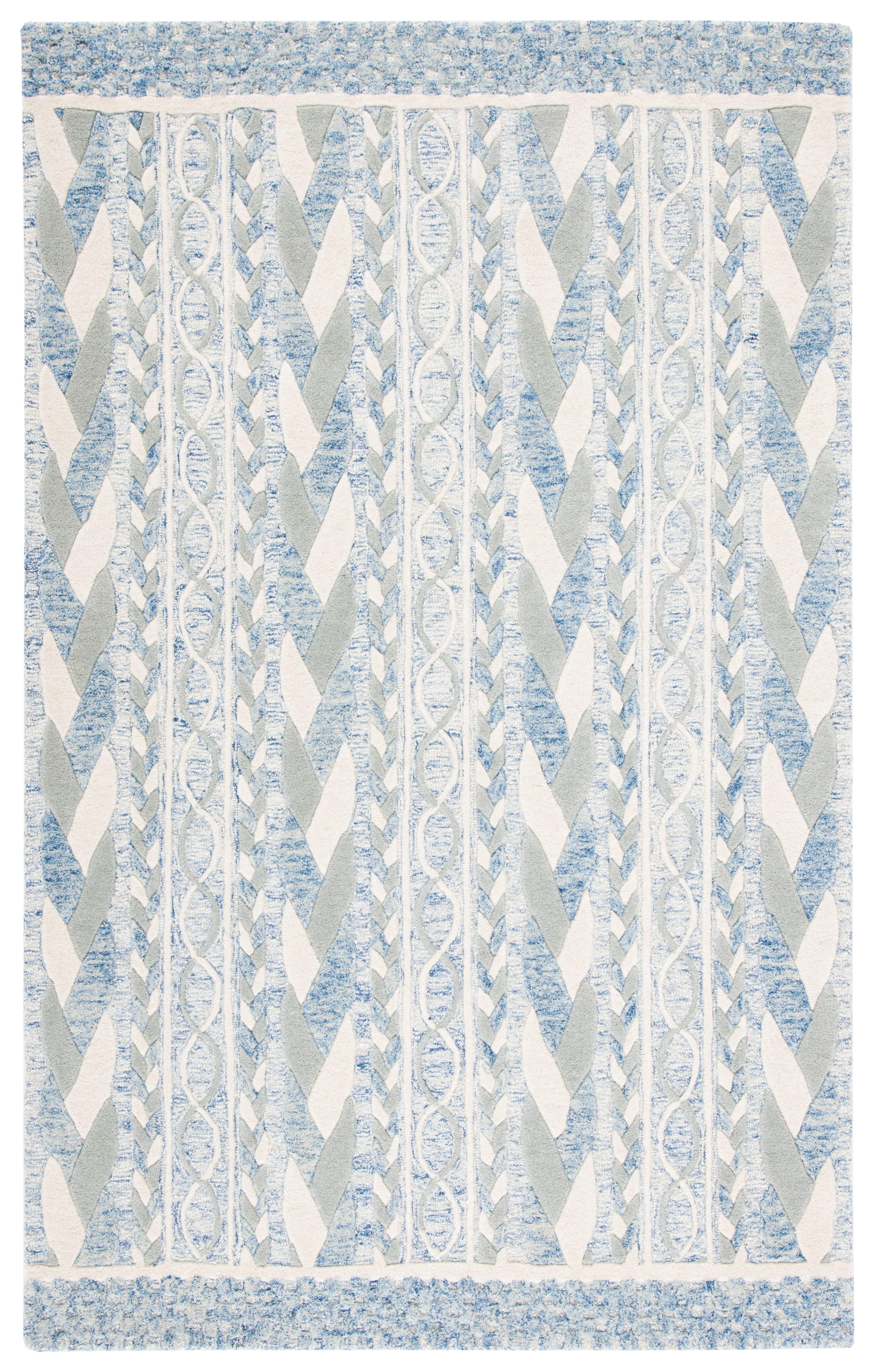 Safavieh Metro Melody Geometric Area Rug, Blue/Ivory, 4' x 6'
