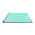 thumbnail image 2 of Ahgly Company Machine Washable Indoor Rectangle Solid Turquoise Blue Modern Area Rugs, 6' x 9', 2 of 4