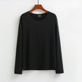 thumbnail image 2 of Miluxas Men's Ice Silk Long-Sleeved T-Shirt Loose Bottoming Tops Summer Shirt Black XL(XL), 2 of 3