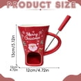 thumbnail image 3 of Chocolate Melting Cup,3PC Ceramic Chocolate Fondue Mug,Personal Chocolate & Cheese Melt Mugs,Heat Resistant Ceramic Fondue Tumbler,Mini Tea Light Fondue Pot for Date Night,Birthday,Dessert Dips, 3 of 4