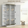 thumbnail image 4 of HOMCOM 70" Tall Kitchen Pantry Cabinet, Modern Storage Cabinet with 6 Spice Racks and Adjustable Shelves, Freestanding Cupboard for Living Room, Dining Room, Cream White, 4 of 6