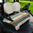 thumbnail image 2 of Golf Cart Seat Covers for 2 Seater, Farmhouse Teal Brown Soft Microfiber Cart Seat Towel Blanket, Retro Ombre Wooden Absorbent Breathable Non Slip Bench Seats Protector for Golf Course 51"x31", 2 of 8