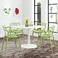 thumbnail image 4 of Maklaine 18" Modern PP Plastic Dining Chairs in Green (Set of 4), 4 of 4