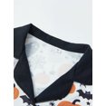 thumbnail image 4 of Halloween Matching Family Pajamas Set Pumpkin Ghost Print Short Sleeve Tops and Shorts PJS Set, 4 of 9
