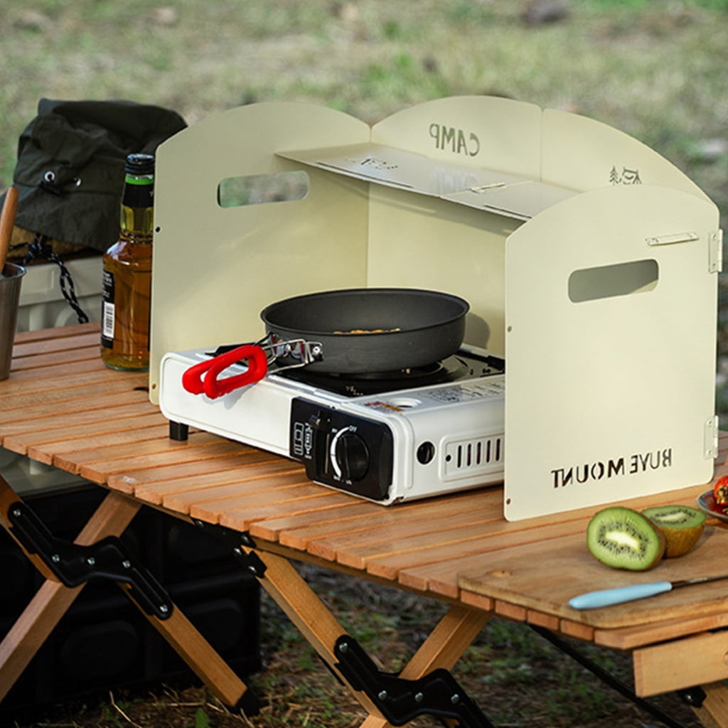 Jesscasday Detachable Gas Stove Windshield Rain Screen Camp Gears Portability Wind Barrier