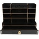 thumbnail image 3 of Caja de almacenamiento de madera para bolígrafos y artículos de papelería, organizador de escritorio moderno y negro que ahorra espacio, 3 of 8