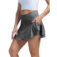 thumbnail image 3 of BadPiggies Women's Athletic Tennis Golf Skirts with Pocket Mid-Waisted Shorts Badminton Running Sport Skorts, 3 of 8
