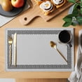 thumbnail image 2 of Grey Placemats Set of 8, Greek Chinese Style Non-Slip Place Mats Washable Table Mats for Kitchen Dining Table Decorations Indoor/Outdoor, 2 of 9