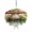 Green, variant on Outdoor Tablecloth with Umbrella Hole, Mushroom Frogs Spillproof Waterproof Outdoor Table Cover, Spring Floral Green Botanical Rustic Patio Tablecloths for Party/Garden/Picnic, Square 54"x54"