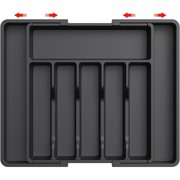 AHomeist Plastic Expandable 8-Compartment Kitchen Utensil Organizers