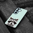 thumbnail image 4 of WIRESTER Shockproof Soft Rubber Cover Case for Samsung Galaxy S26 6.3" 2026, Raccoon On Aero Blue Background, 4 of 5