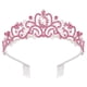 thumbnail image 3 of Didder Tiaras y coronas plateadas para mujer, coronas de tiara de cristal rosa para mujeres y niñas, corona elegante con peines, corona de princesa, tiara, coronas de cumpleaños para mujeres, novia, b, 3 of 4