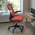 thumbnail image 3 of Flash Furniture Kelista Mesh Mid Back Office Chair with Flip-Up Arms, 250 lb, Red, 3 of 9