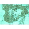 thumbnail image 1 of Ahgly Company Indoor Rectangle Abstract Turquoise Blue Modern Area Rugs, 2' x 4', 1 of 4