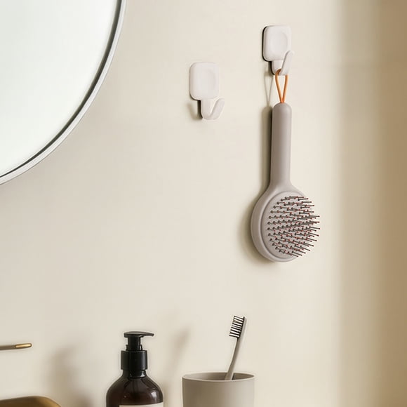 Linnome Crochet Mural Adhésif Ajustable Crochet de Porte Flexible Sans Perçage pour Salle de Bain Cuisine et Dortoir 4,21 X 1,77 Po