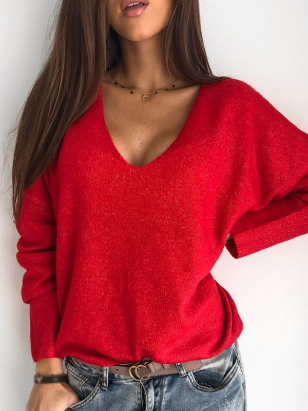 lightweight red sweater