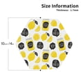 thumbnail image 2 of Leather Coasters with Heat-resistant for Drinks, Cute Lemon Juice -标题2 Hexagon, 2 of 5