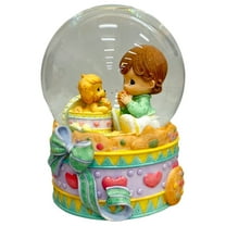 Precious Moments Snow Globe Vintage Musical Magic Flute Water Globe Girls Candy
