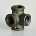 thumbnail image 5 of DN15 DN20 DN25 Four Way Pipe Fitting Black Malleable Iron Side Outlet Elbow Industrial Cast Iron Tee Corner Crafts Book Shelf, 5 of 5