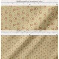 thumbnail image 2 of Soimoi Beige Cotton Poplin Fabric Heart & Cute Monkey Kids Print Fabric by the Yard 42 Inch Wide, 2 of 7