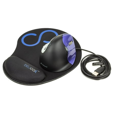Evoluent VM4S VerticalMouse 4 Small with USB Connection for Right Hand -INCLUDES- Blucoil