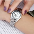 thumbnail image 4 of QJUHUNG Women's Watches Luminous Waterproof Calendar Ladies Stainless Steel Dress Quartz Wrist Watch (White), 4 of 6