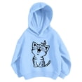 thumbnail image 3 of SJLDQY Girls Hoodies Casual Hooded Sweatshirt Long Sleeve Cat Graphic Pullover Tops Size 9-10 Years, 3 of 3