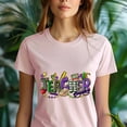 thumbnail image 5 of Teacher Mardi Gras Shirt | Purple Green Gold School Theme Teacher Tee , White, Size S, 5 of 6