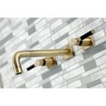 thumbnail image 3 of Kingston Brass KS6023DKL Kaiser Two-Handle Wall Mount Roman Tub Faucet, Antique Brass, 3 of 7