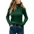 thumbnail image 2 of Sherrylily Women Turtleneck Sweaters Long Sleeve Cable Knit Jumper Pullover, 2 of 5