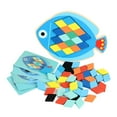 thumbnail image 3 of BELOVING Wooden Pattern Blocks Geometric Shapes Family Entertainment Brains Teaser Toy, 3 of 10