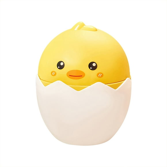 Little Cute Chicken Desktop Trash Can Home Office Study Clamshell Plastic Storage Bucket