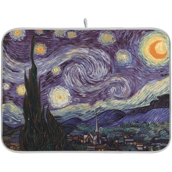 Fall Dish Drying Mat Microfiber Dish Drying Pads Kitchen Counter Draining Pad Sunflower Cornflower Poppy 16 x 18 Inches