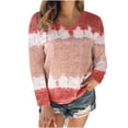 thumbnail image 1 of Haut T-Shirt Blouse Imprimé à Manches Longues à Col Rond Décontracté pour Femmes, 1 of 1