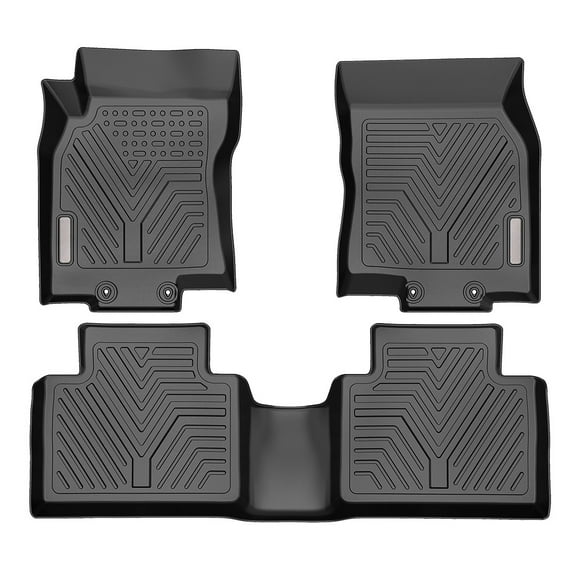 RVNI TPE Floor Mats Set for 2014-2020 Nissan Rogue All Weather TPE Rubber Waterproof 3D 1st & 2nd Row All Weather Protection