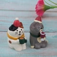 thumbnail image 4 of 12 Casa de Estatuil Resina Animal Trabajo Hecho Decoración Gato de 2pcs gato de navidad Baoblaze Figuras de animales de la casa de muñecas, 4 of 5