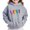Gray, variant on Piuwrlz Hood Sweatshirts Childrens Girls Boys Winter Printed Hoodies Long Sleeved Hoodie Pullover Gray Size 4 Years