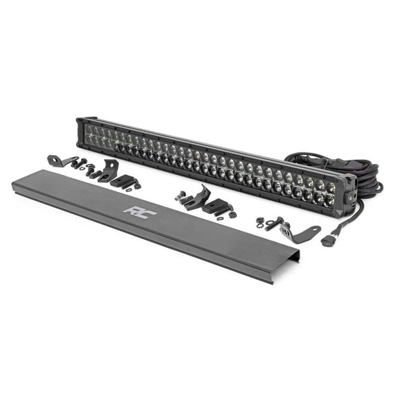 Rough Country 30" Black Series Dual Row CREE LED Light Bar | White DRL - 70930BD