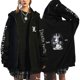 thumbnail image 3 of Sudadera con capucha de talla grande para hombre, ropa de calle informal con cremallera, de Anime, 3 of 3