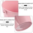 thumbnail image 4 of WEUVEB 6pcs Pink Small Flower Pots Metal Bucket Planting Balcony, 4 of 6